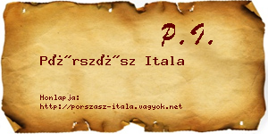 Pórszász Itala névjegykártya